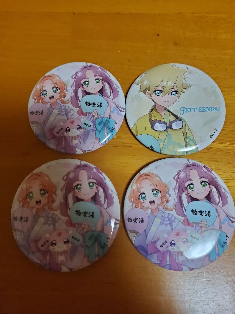 名探偵プリキュア！ 極楽湯 限定 缶バッジ ジェット先輩4個セット