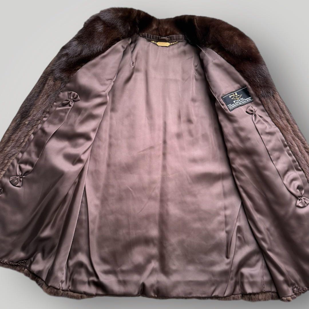 本毛皮 ミンク MINK ファーコート なめし柔らか◎ 毛艶◎ ブラウン13