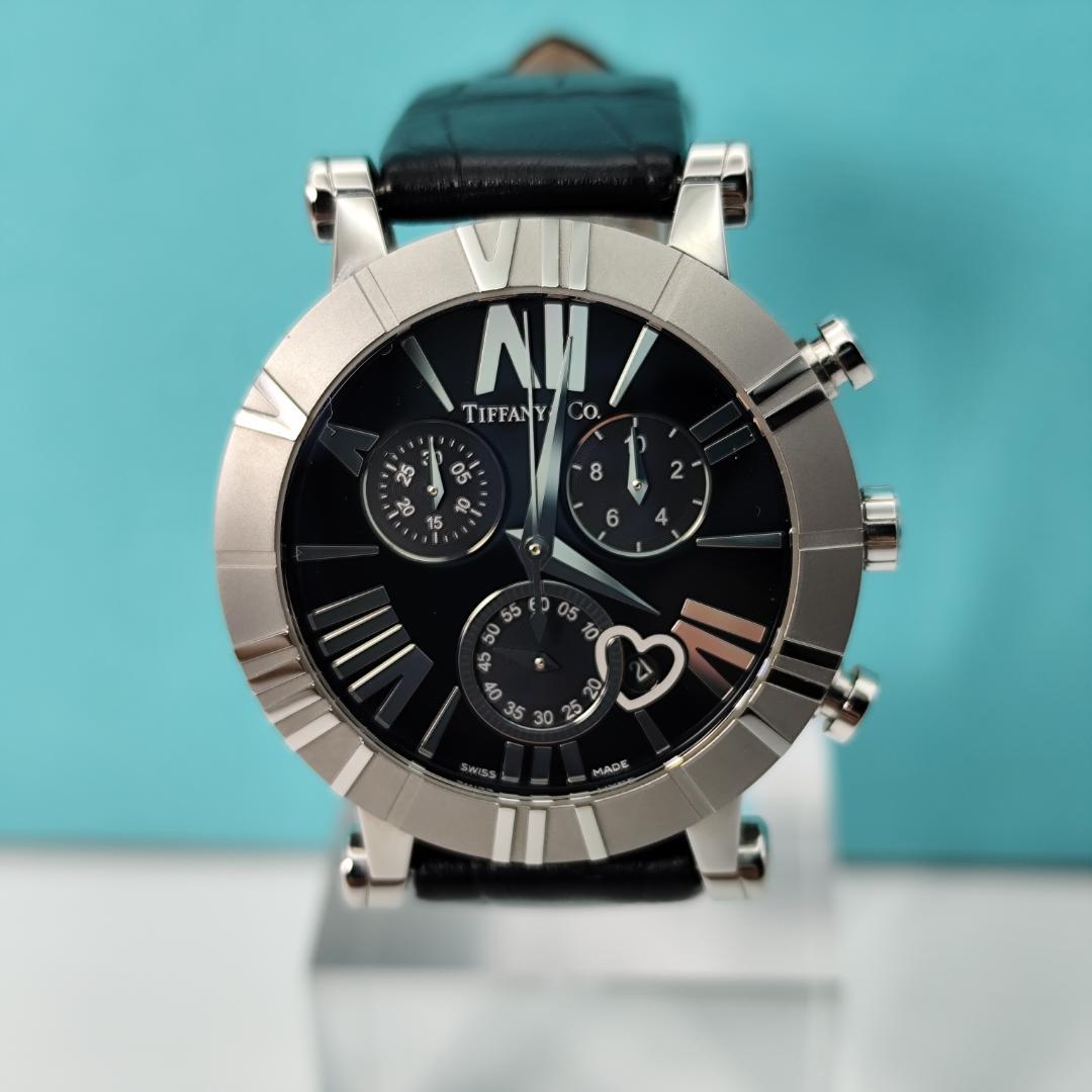 稼働 希少 極美品 ティファニー アトラス クロノグラフ ハートデイト