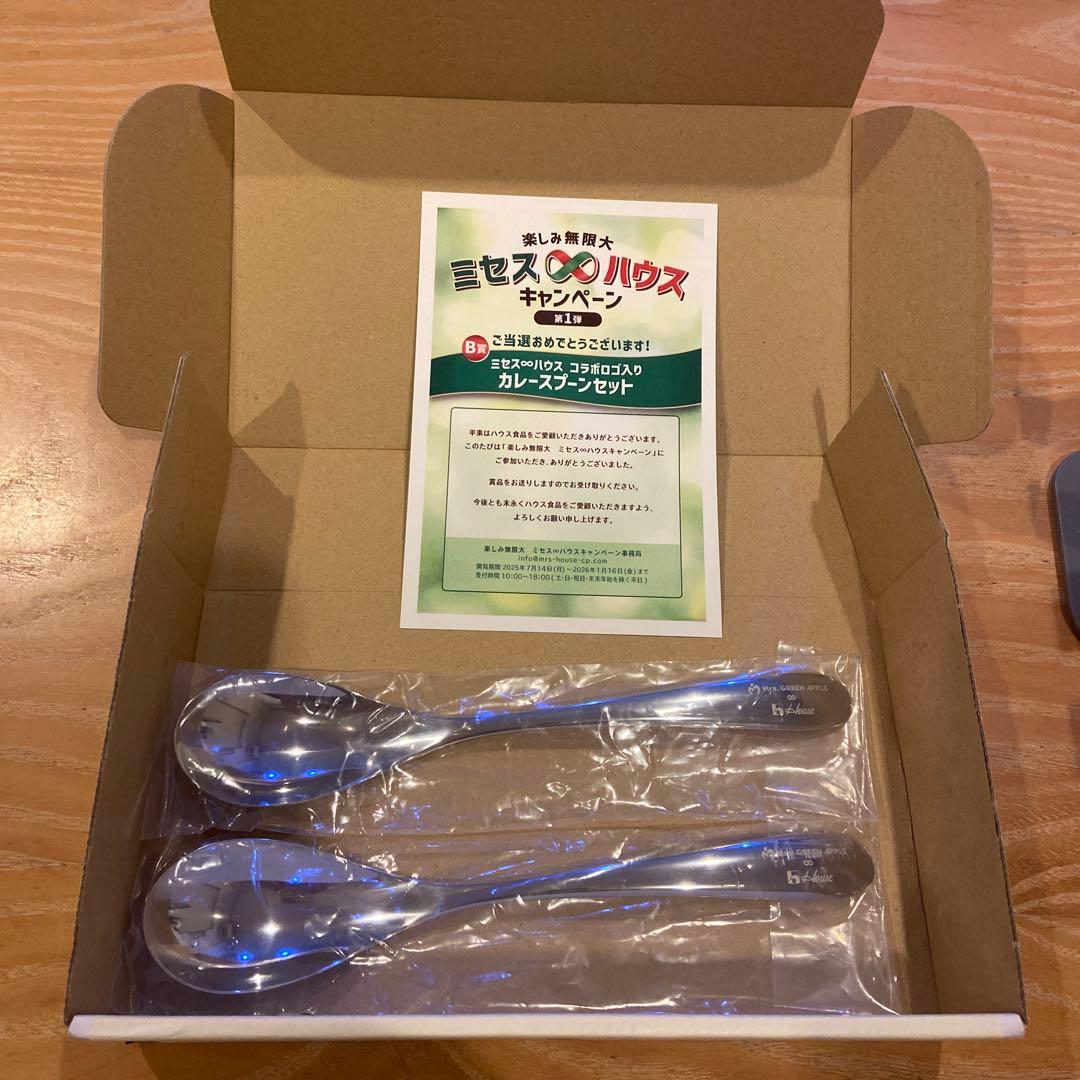 ゆ*き様 ミセスグリーンアップルロゴ入り　カレースプーンセット 新品未使用】ミセスグリーンアップル ロゴ入り カレースプーンセット