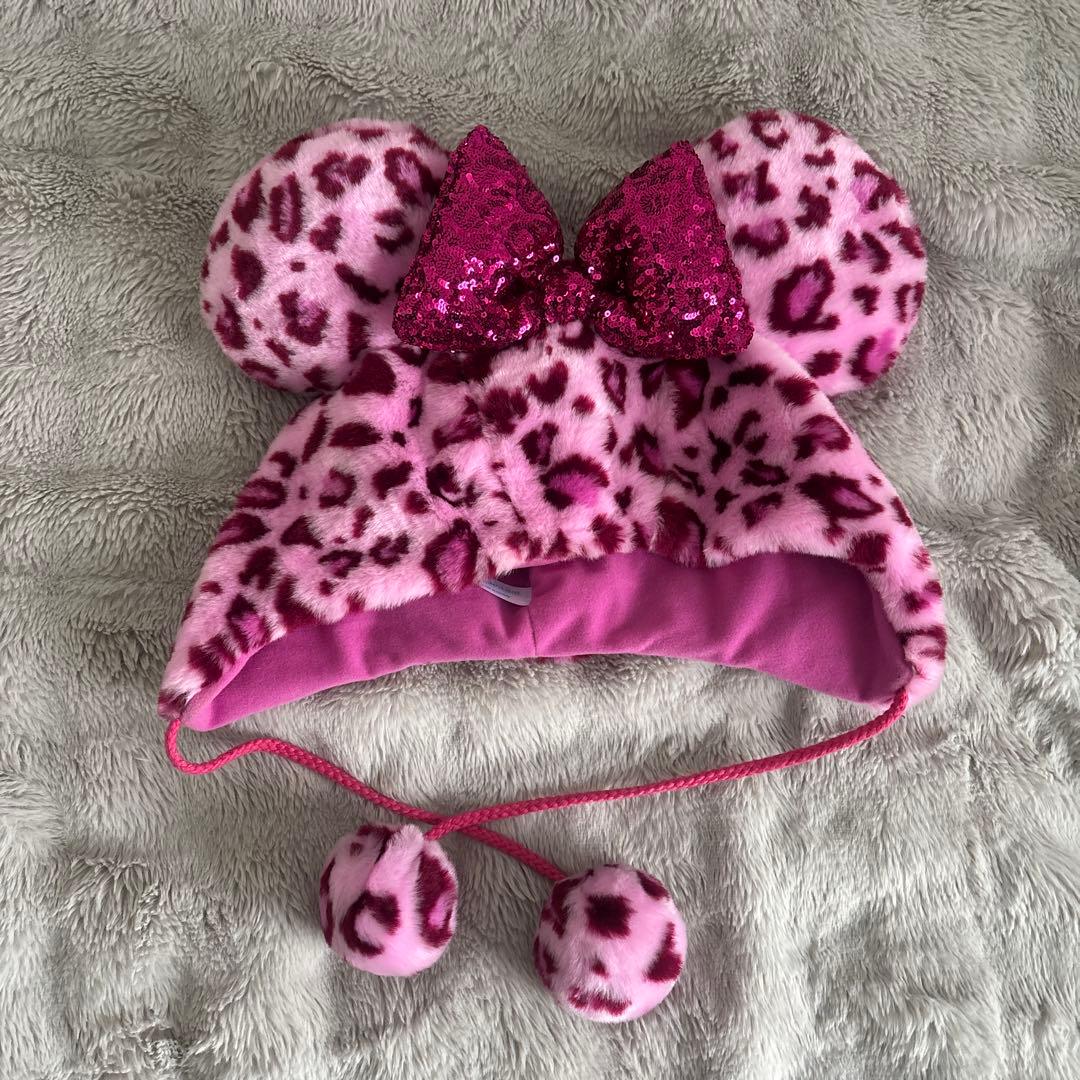ディズニー ファンキャップ ヒョウ柄 ピンク - メルカリ