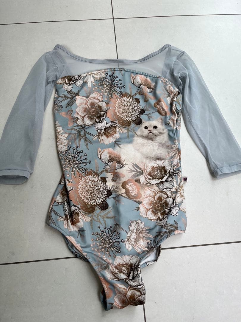 Unoa ウノアPoppied garden Blue 7分袖レオタードM - メルカリ