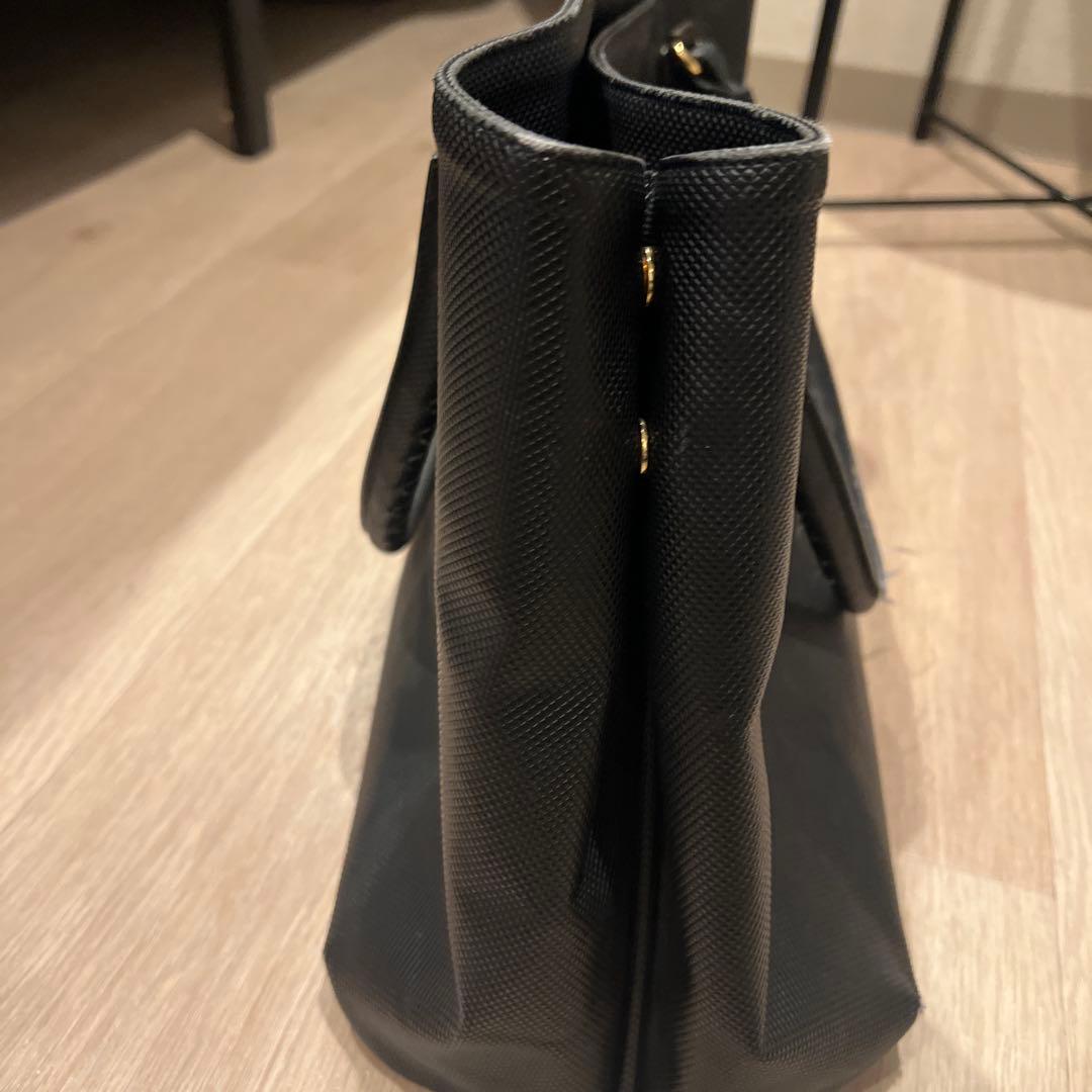 ボッテガべネタ 黒 ナイロン トートバッグ 編み込みハンドル - メルカリ