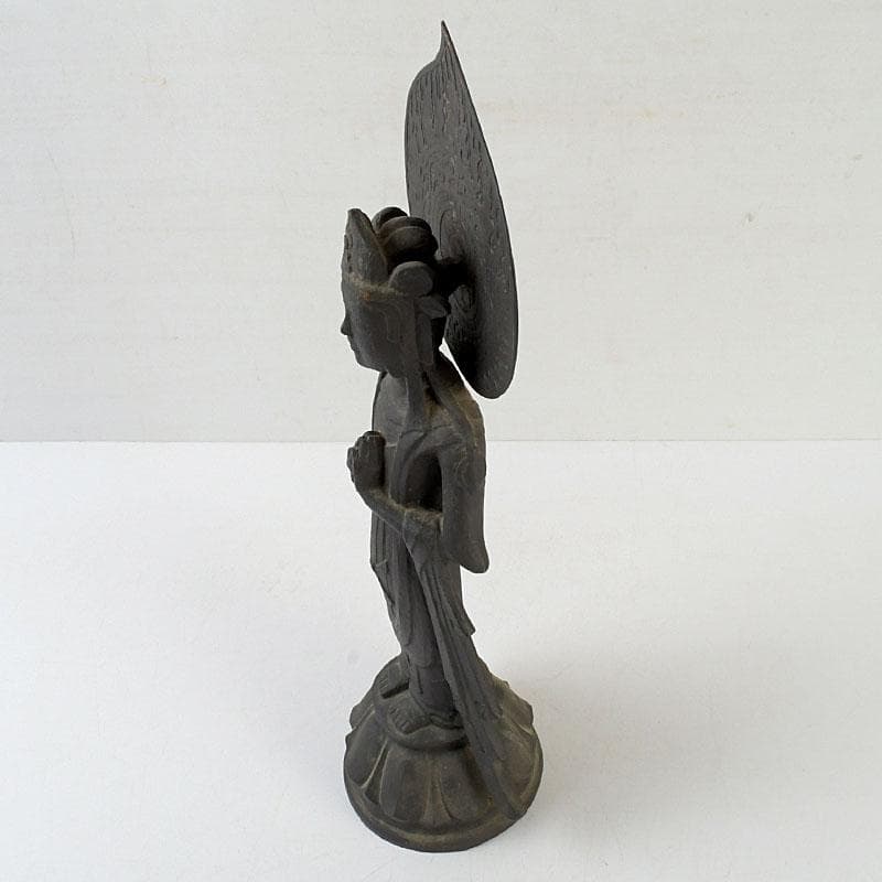 仏教美術 古銅 観音菩薩立像 仏像 V 9601