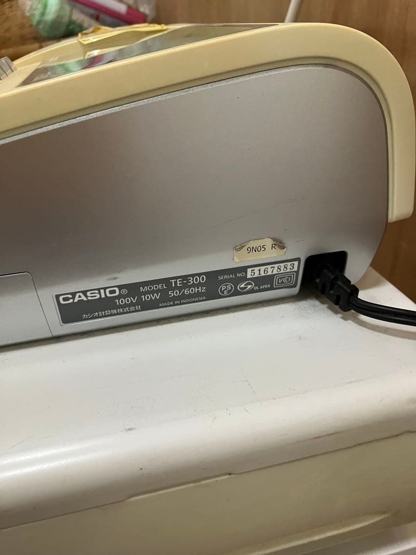動作確認済み CASIO TE-300 電子レジスター クリーム色 - メルカリ