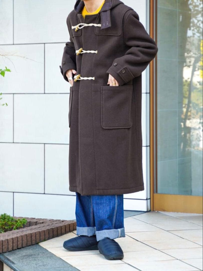 【美品】LENOウールカシミヤメルトンダッフルコート（ブラウン） カシミヤ混 3032003241446938_01_6760.jpeg
