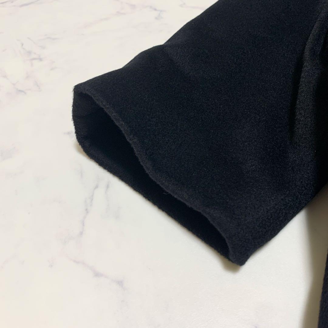 カシミヤ100％】 藤井毛織 ロングコート ブラック ダブル Mサイズ 9AR