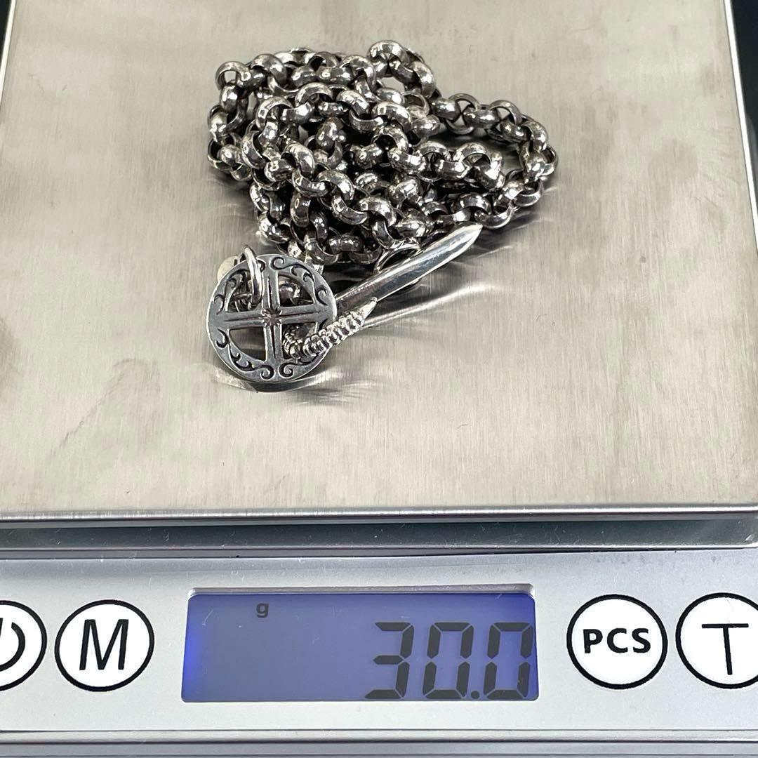 SAAD シルバー 925 5.4mm 太丸 ロール 甲丸 チェーン ネックレス