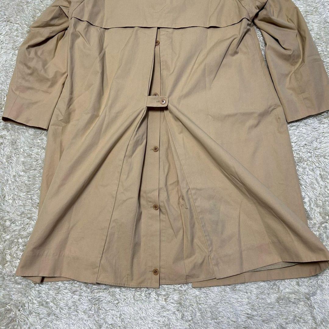 ヤエカ ステンカラーコート 比翼 ベージュ ロングコート マキシ丈 S