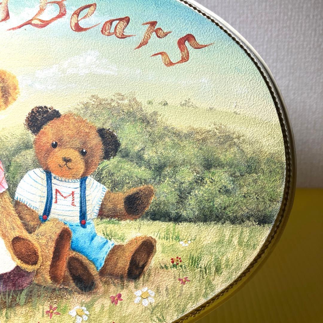 トールペイント作品☆30cmオーバルプレート☆テディベア