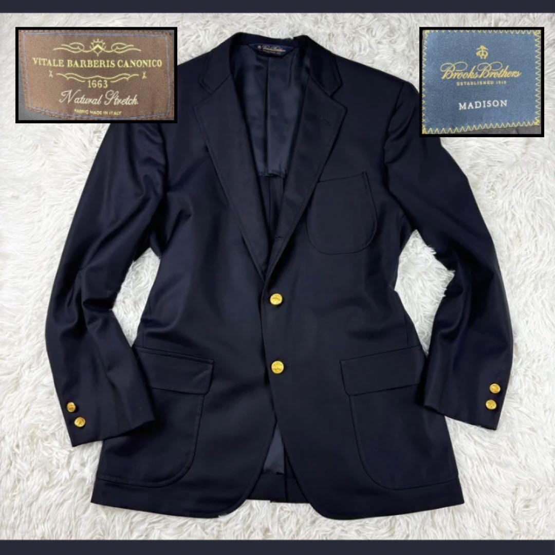 極美品】ブルックスブラザーズ 紺ブレ madison カノニコ生地 40 L