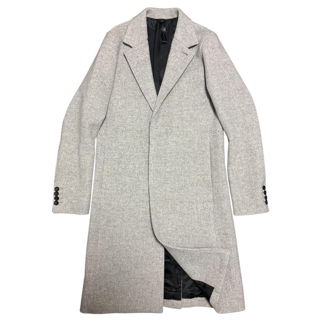 wjk fine wool chester チェスターコート グレー メンズ S wjk（ダヴルジェイケイ）の「mj5456-fine wool chester チェスター