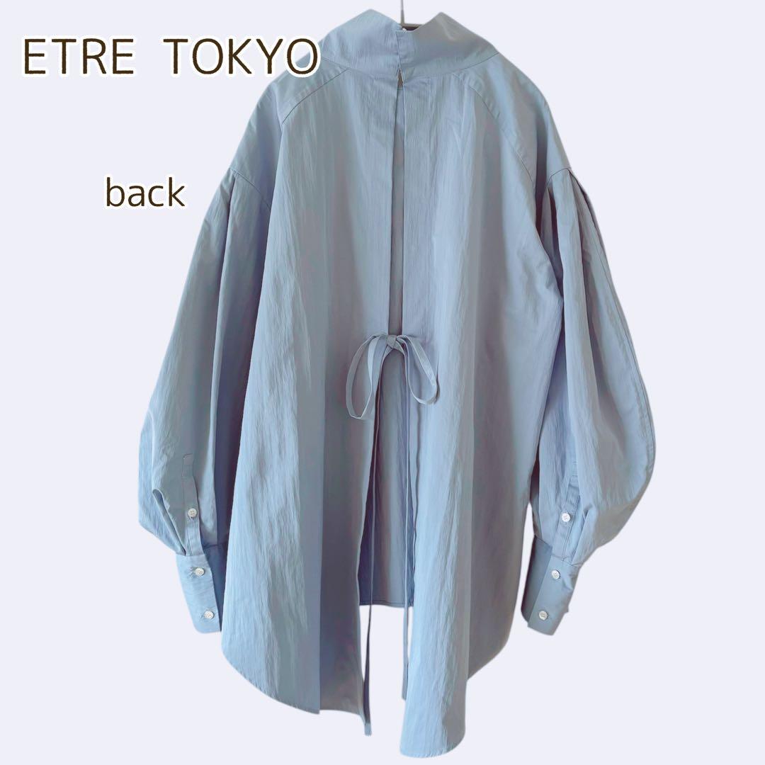 エトレトウキョウ ETRE TOKYO バックスリットボリュームシャツ リボン ETRE TOKYO ボリュームスリーブシャツ エトレトウキョウ ホワイト 白