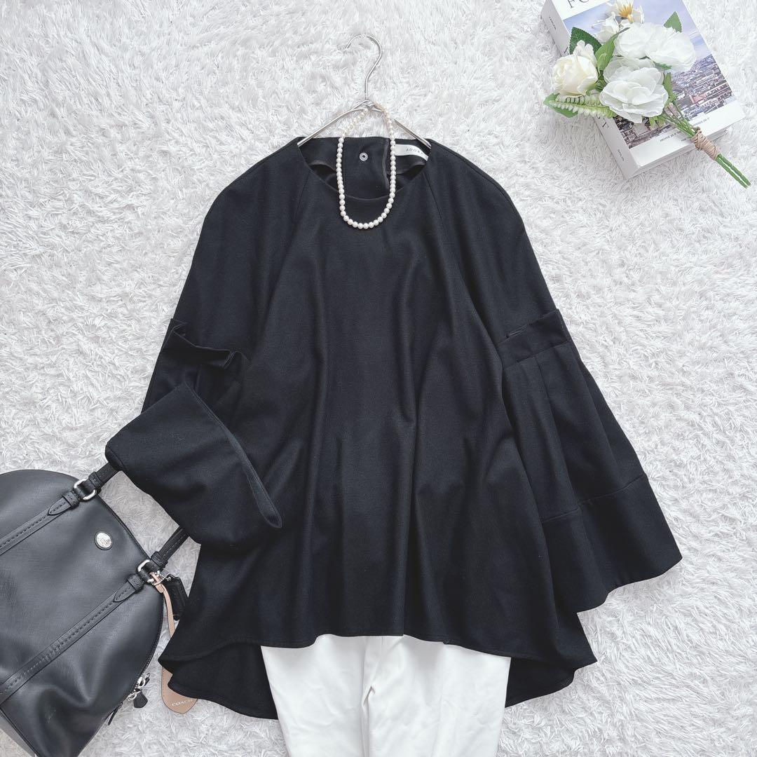 ADORE スーパー100 ストレッチサキソニーラグランフレアーブラウス セール】 スーパー100ストレッチサキソニーワンピース （ワンピース