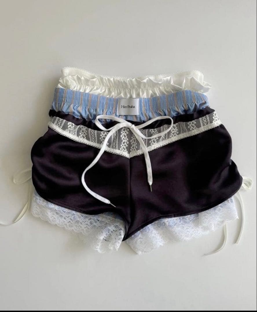 LITMUS Her Praha layered shorts brown - メルカリ