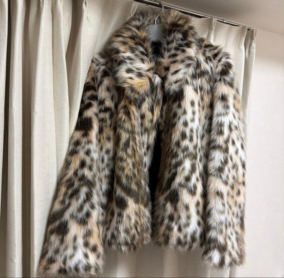 zara フェイクファージャケット レオパード - メルカリ
