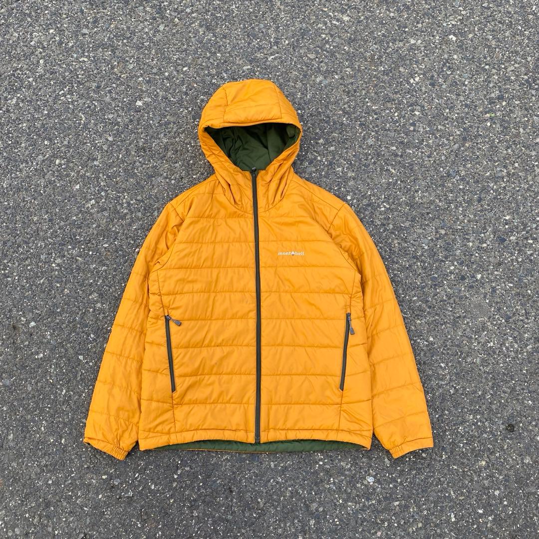 k*0様 mont-bell モンベル ダウンジャケット リバーシブル オレンジ 中古・古着通販】mont-bell (モンベル) パーマフロストダウンパーカ