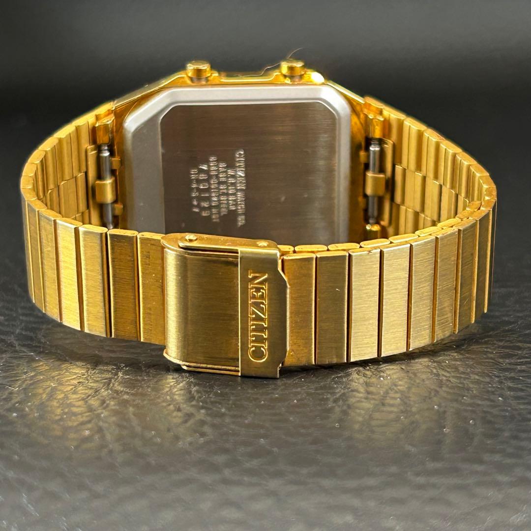 CITIZEN アナデジテンプ 8988-Q01920 ゴールド 希少 レトロ - メルカリ