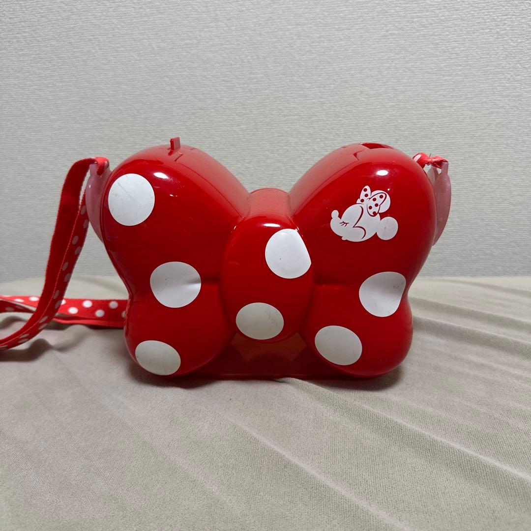 ディズニー ミニー ポップコーンバケット リボン ストラップ付き