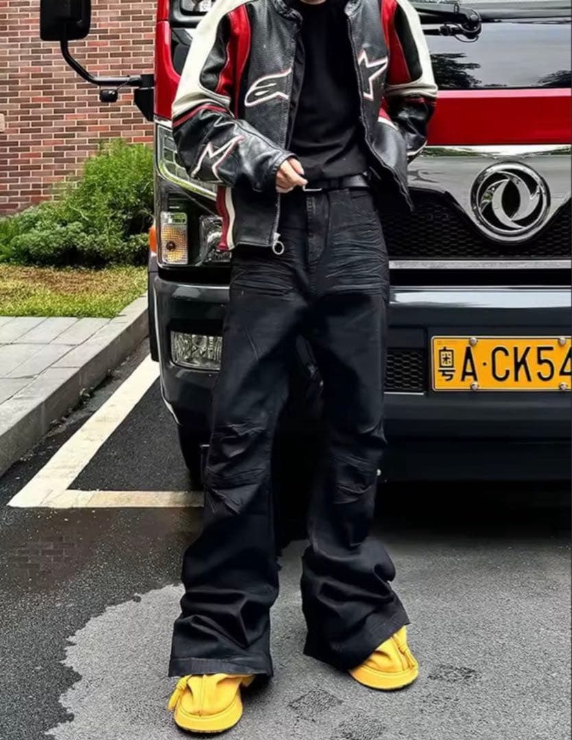 フレアデニム Rick goar ワックス加工 ブーツカット bolan 似 - メルカリ