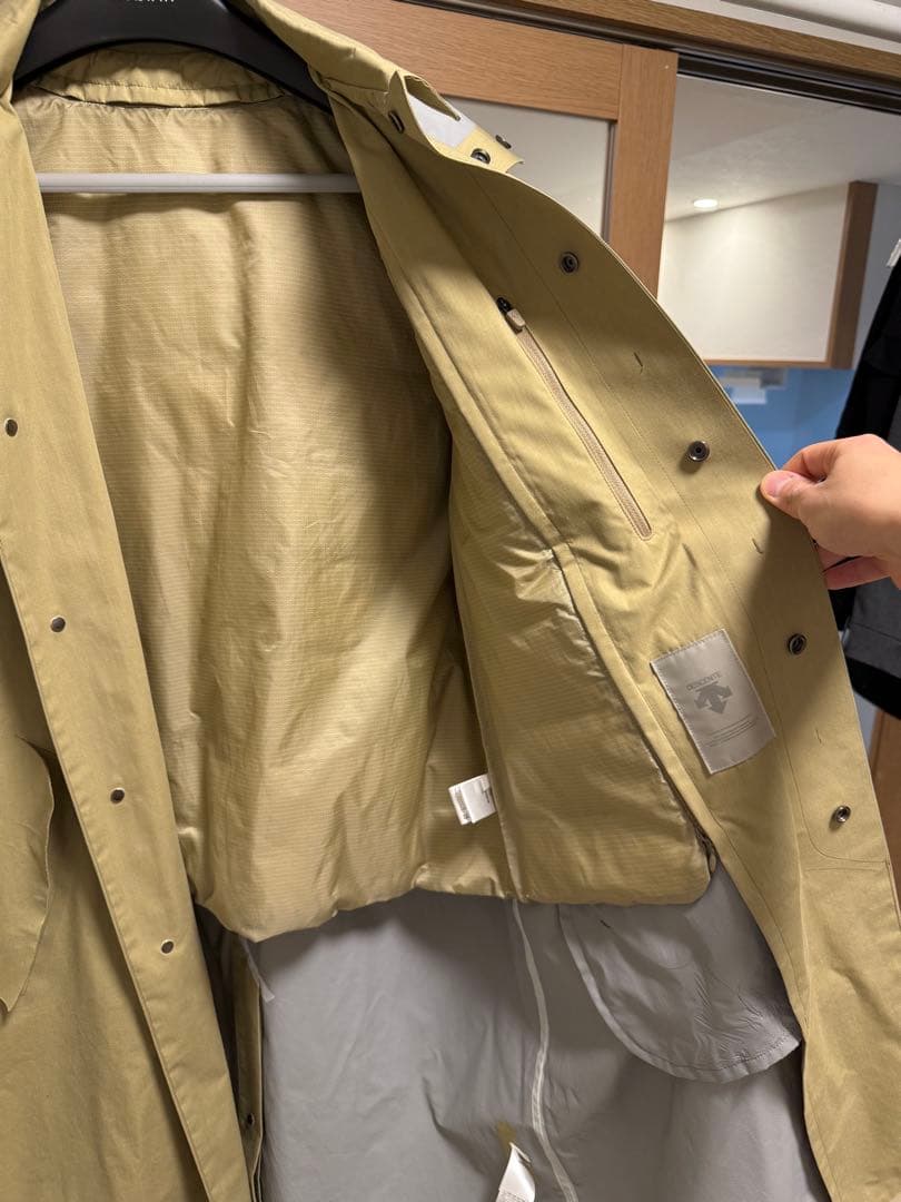 デサント ダウンライナー着脱可 3way ロングコート フード ロゴ - メルカリ