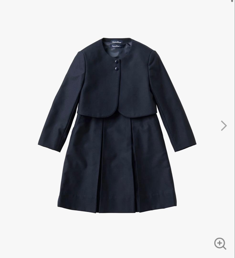 ファミリア ネイビー ワンピース ブラウス セットfamiliar ネイビー