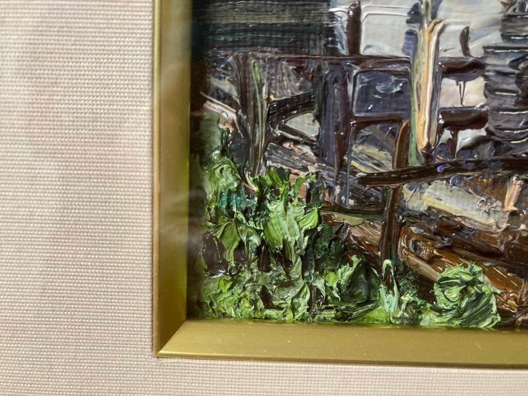 油彩　油絵　風景画　お茶の水(聖橋)　<林麗莉(林香君)> 直筆サイン　ＳＭ号 油彩 油絵 風景画 お茶の水(聖橋) <林麗莉(林香君)> 直筆サイン SM号