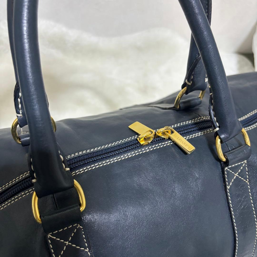 yuka様 HIROFU ヒロフ ボストンバッグ Hロゴ型押し オールレザー