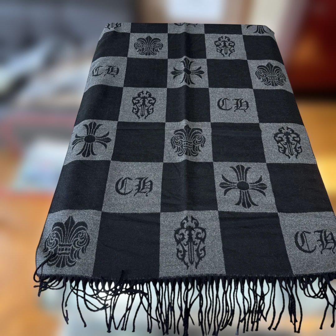 【連休最終日セール】 クロムハーツ 柄代表モチーフ ストール 新品 中古・古着通販】CHROME HEARTS (クロムハーツ) CH PLS SCARF CH