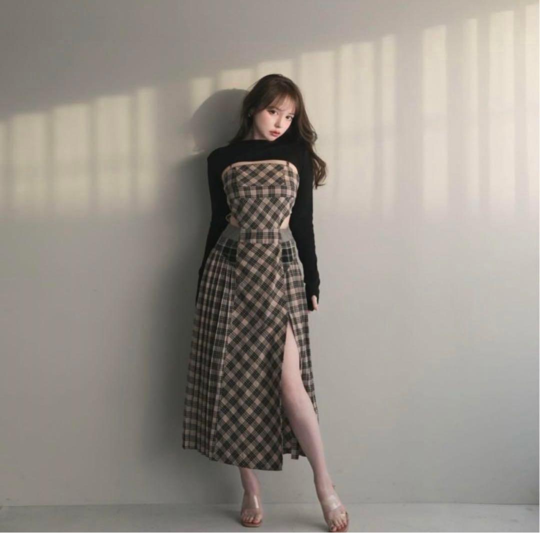andmary チェックワンピース ワンピ チェック - メルカリ