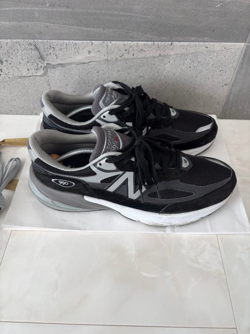 靴 New Balance 990V6 \"Black\" (Heel NB Logo)