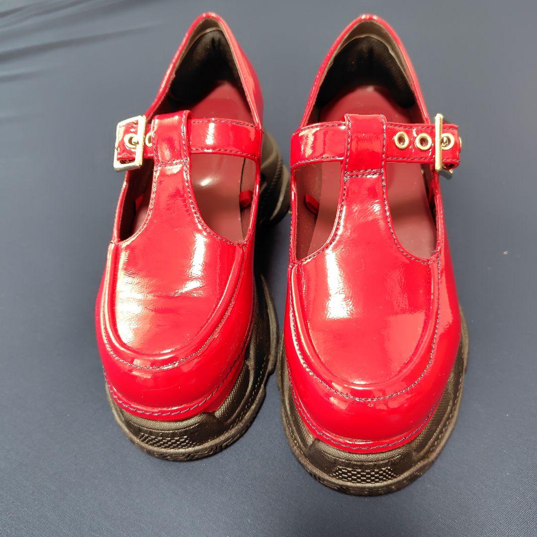 jouetie厚底メリージェーンスニーカーソールレースアップシューズ