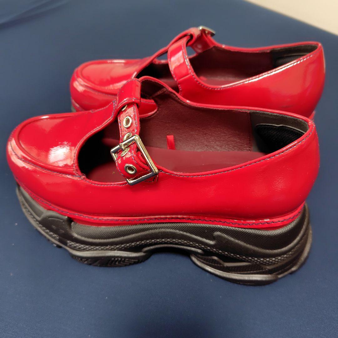 jouetie厚底メリージェーンスニーカーソールレースアップシューズ