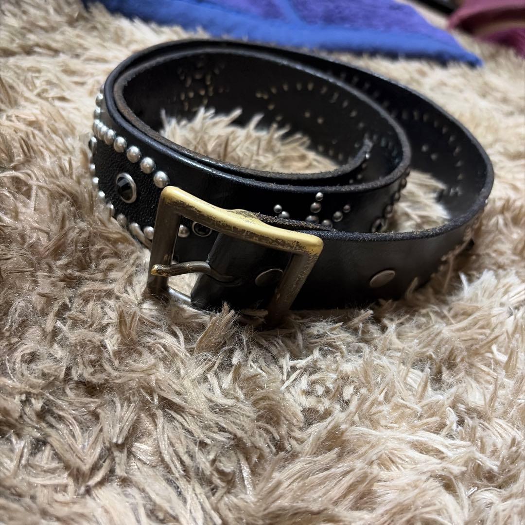 美品htc オーバーレイピーナッツスタッズベルト スティングレイ　36inch HTC(Hollywood trading Company) Overlay Peanut Belt(オーバーレイ