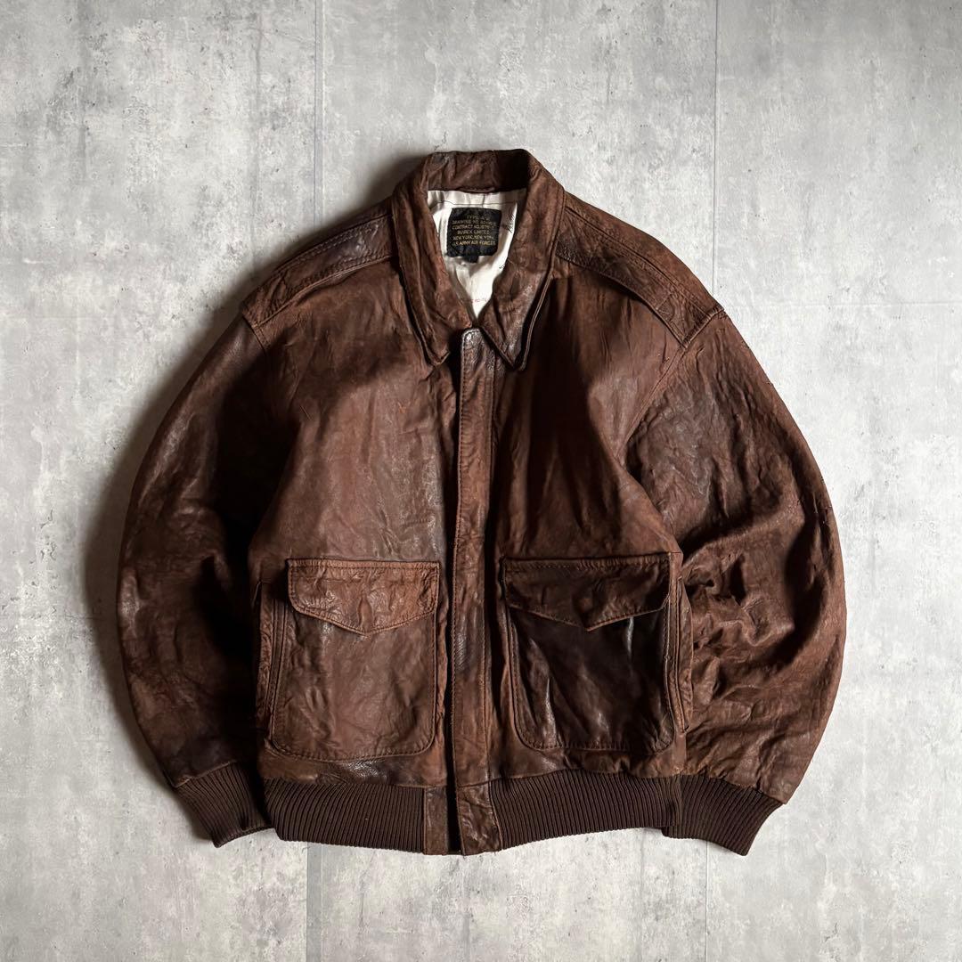 90s avirex】A-2 フライトジャケット 本革 短丈 vintage - メルカリ