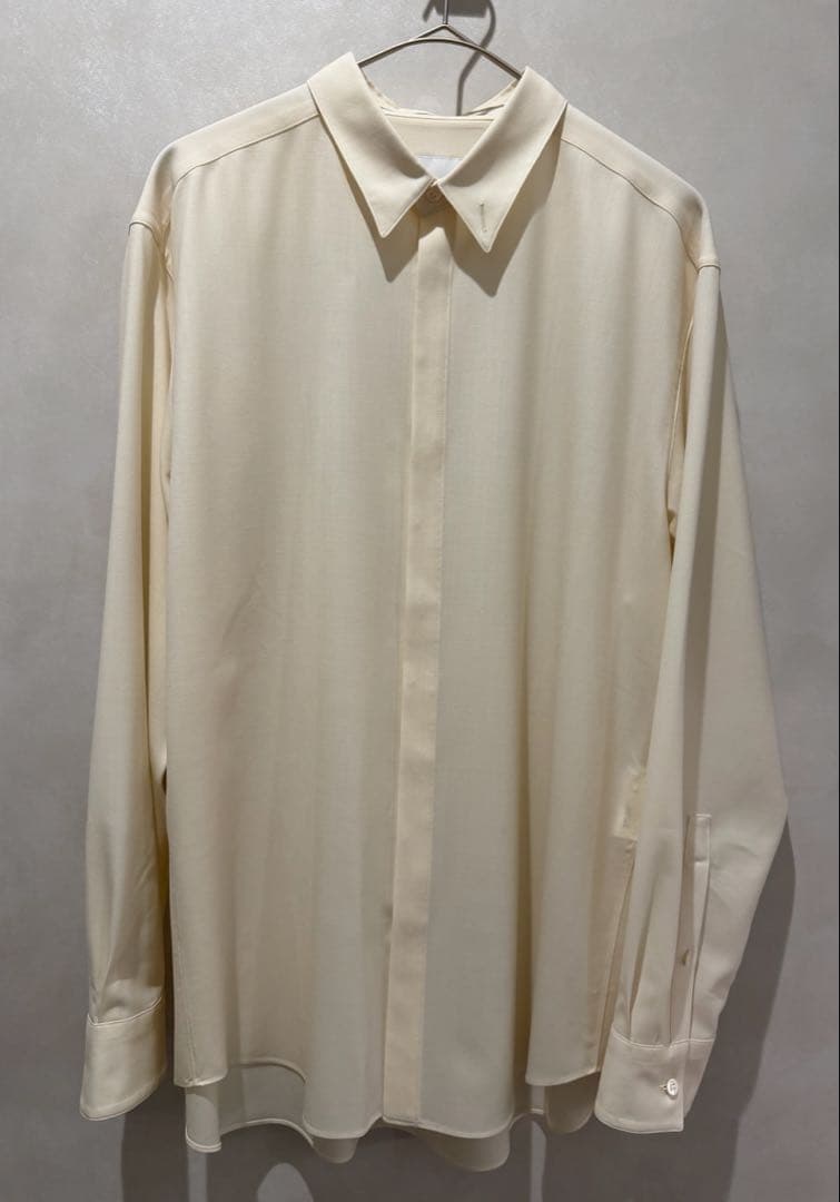 新品！OVERCOATウールシャツ オフホワイト M２ OVERCOAT - ウールシャツ | wool shirt (ORCHID) | ADDICT WEB SHOP