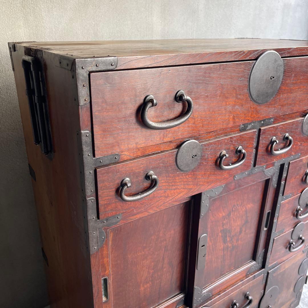 明治期 小箪笥 和製アンティーク 箪笥 時代箪笥 小物収納 引き出し