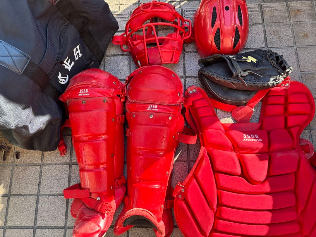 キャッチャー防具　ミズノ道具　 プロテクター 野球 JSBB 軟式バッグ付き 1djpc24009.jpg