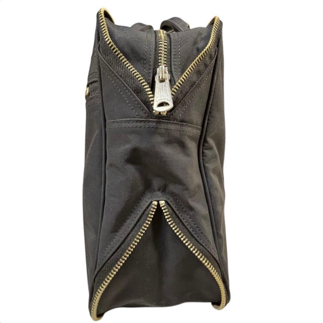 美品】ポーター ダブルジッパー 容量変更可 ビジネスバッグ 黒