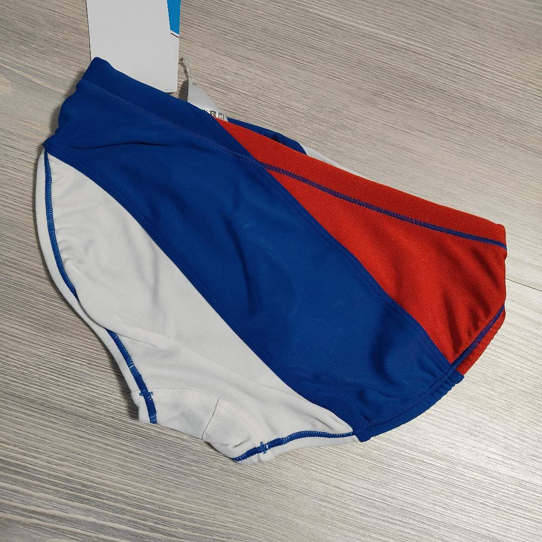 Mサイズ メンズ 競泳水着 アリーナ 競パン 白×レッド×ブルー - メルカリ