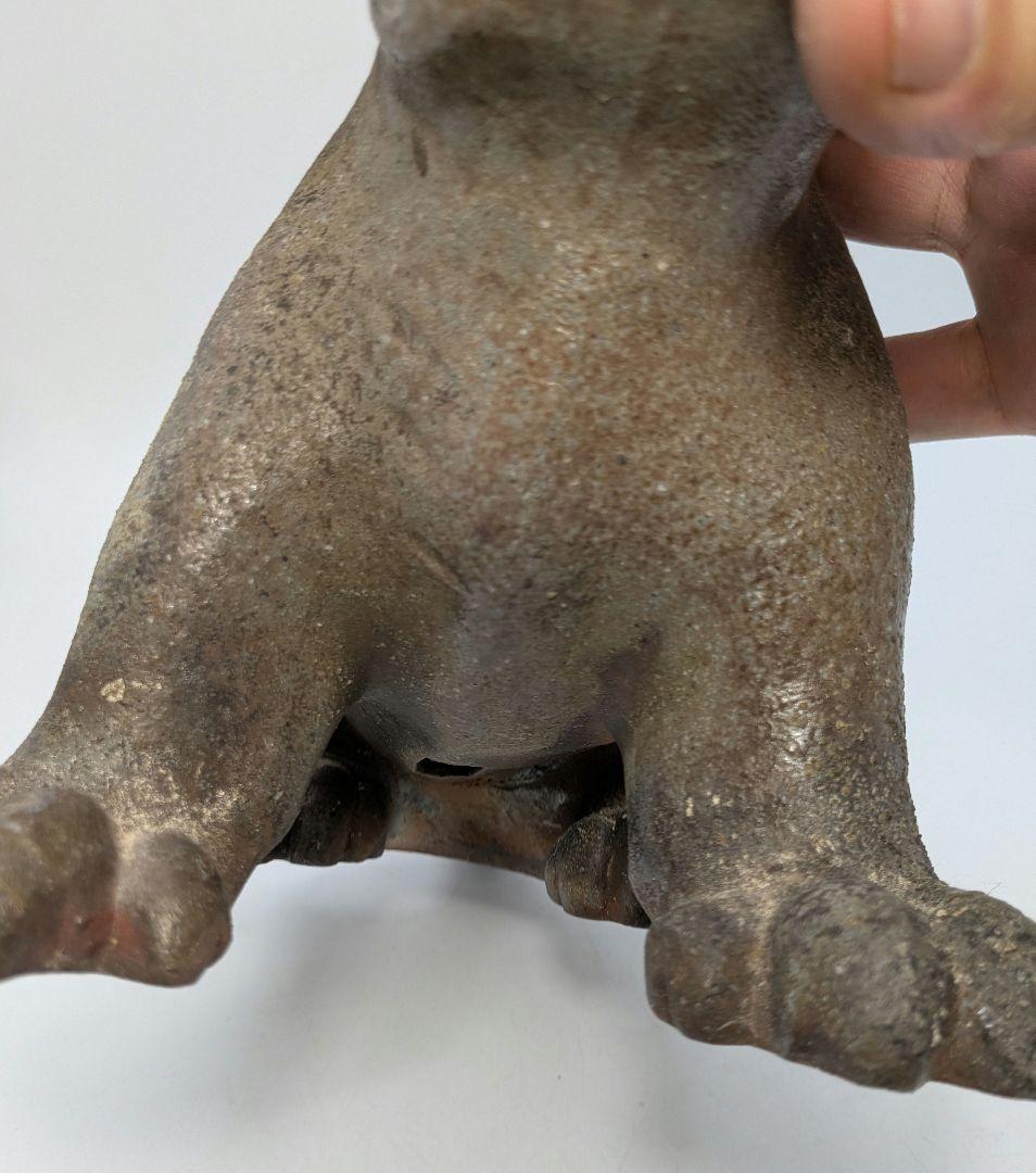 岡山県重要無形文化財 浦上善次 備前焼 寅 共箱共布栞 虎 トラ 干支