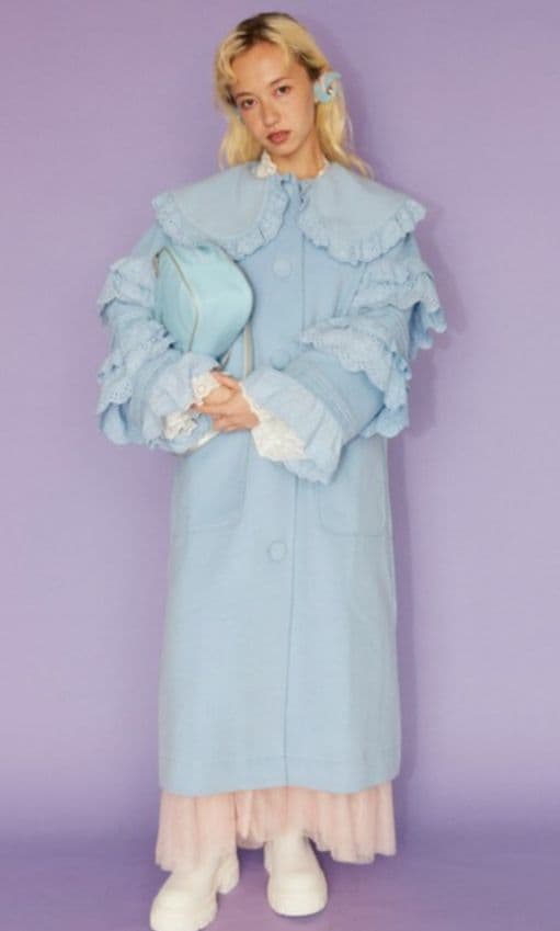 BIG COLLAR FRILL コート　Candy Stripper Candy Stripper（キャンディストリッパー）の「BIG COLLAR FRILL