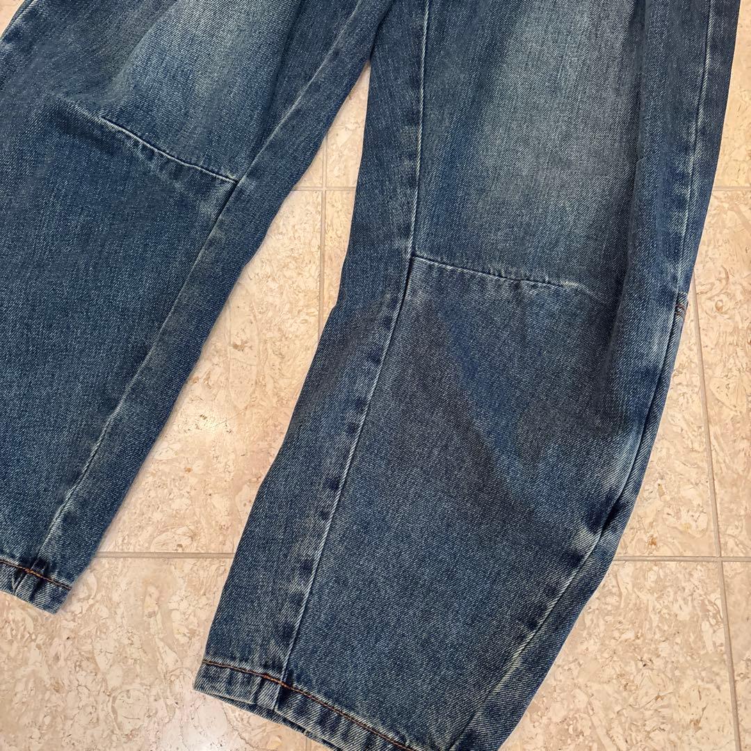 paulinebleu サイドベルトデザインコクーンワイドデニムパンツ Mサイズ