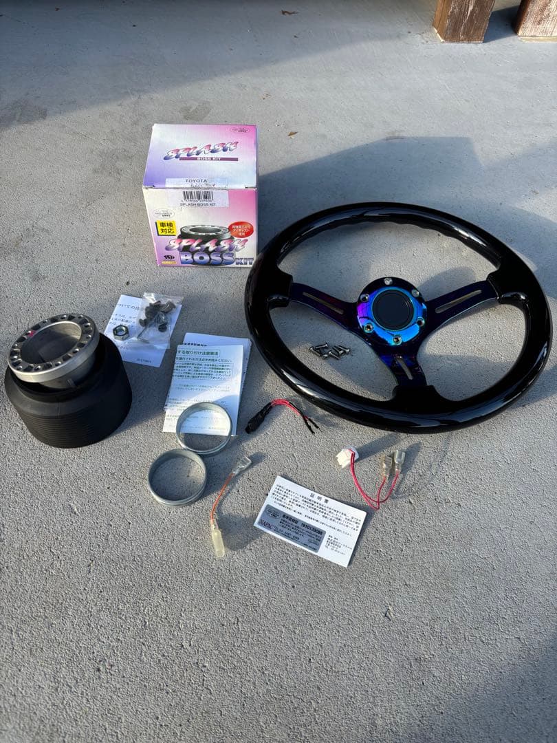 SPLASH ステアリングボス s500p ステアリングセット ワークスベル ステアリングボス ハイゼットトラック S500P S510P H26/9