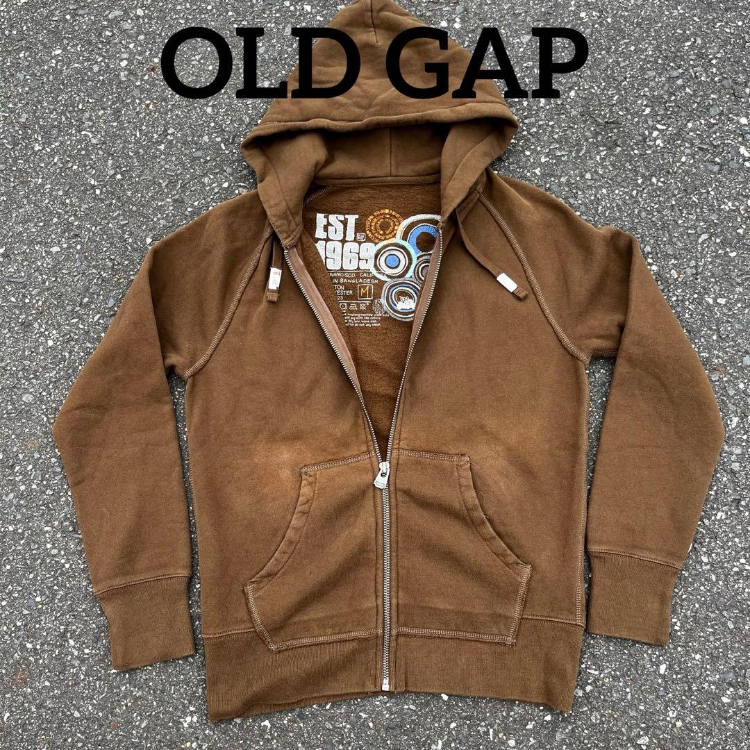 OLD GAP ジップパーカー フェード 00s ブラウン y2k surf - メルカリ