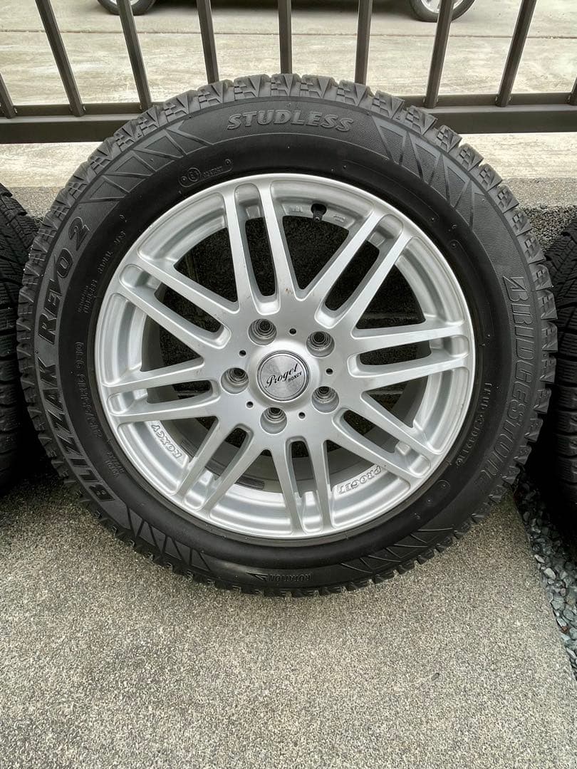 4本 215/55R16 ブリザック 16×6.5J+48 / 5H-114.3