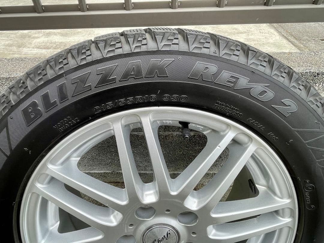 4本 215/55R16 ブリザック 16×6.5J+48 / 5H-114.3