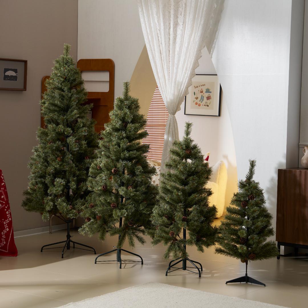 クリスマスツリー【単品】 180cm オーナメント無し 松ぼっくり付 GREEN