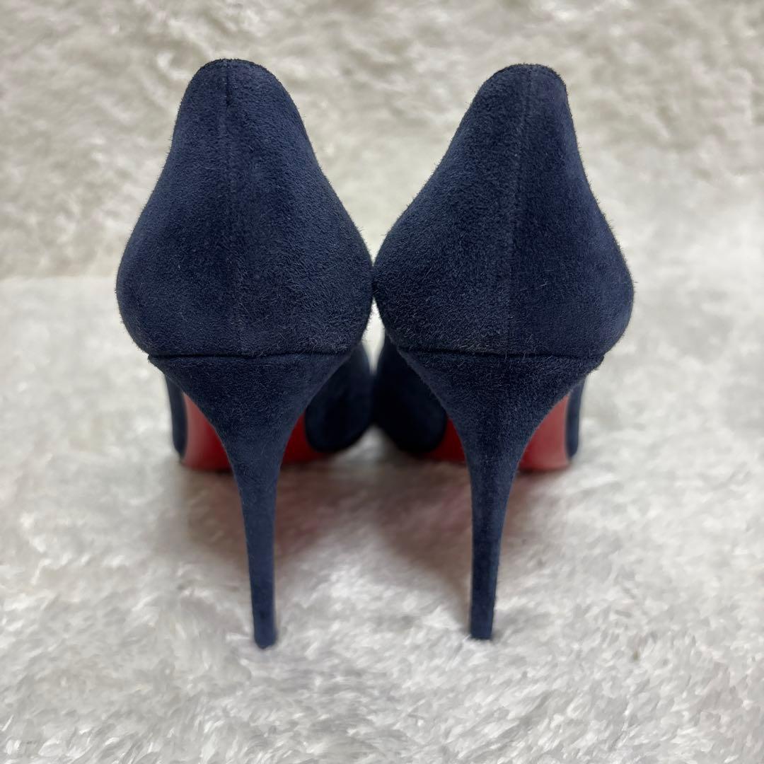 クリスチャンルブタン レッドソール ネイビー ピンヒール 23.5cm