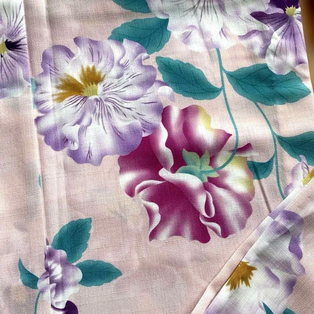 撫松庵 パンジー柄薄いピンク最終お値引き